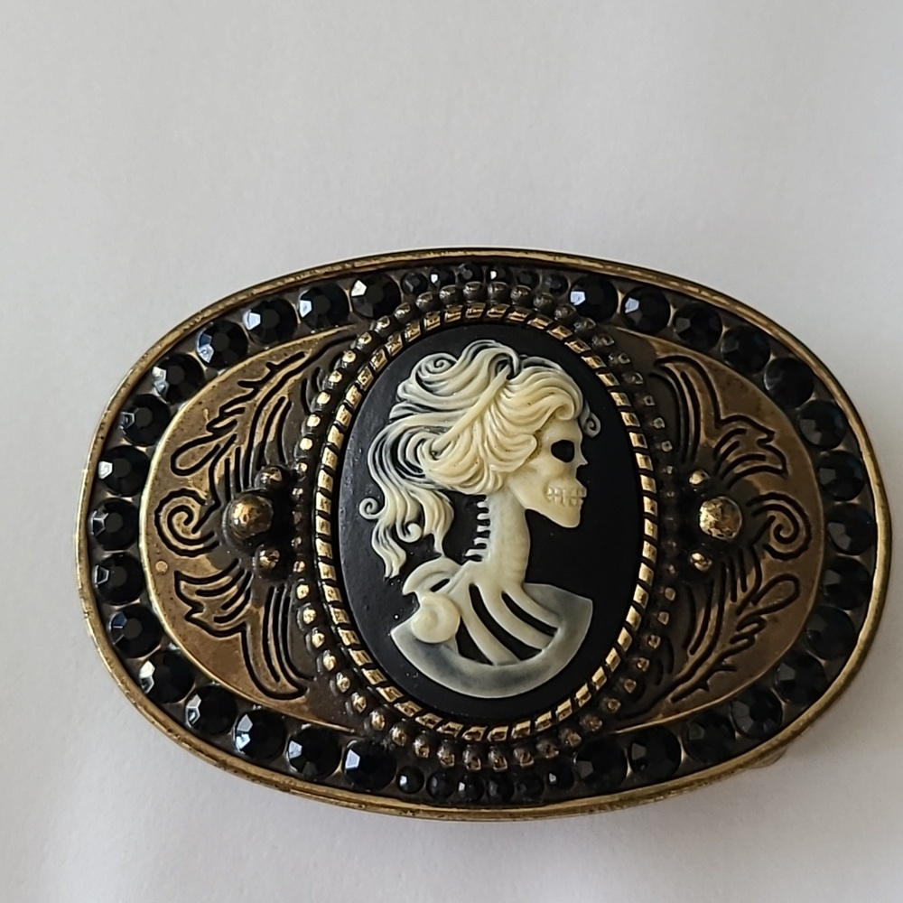 Day of the Dead Metal Belt Buckle